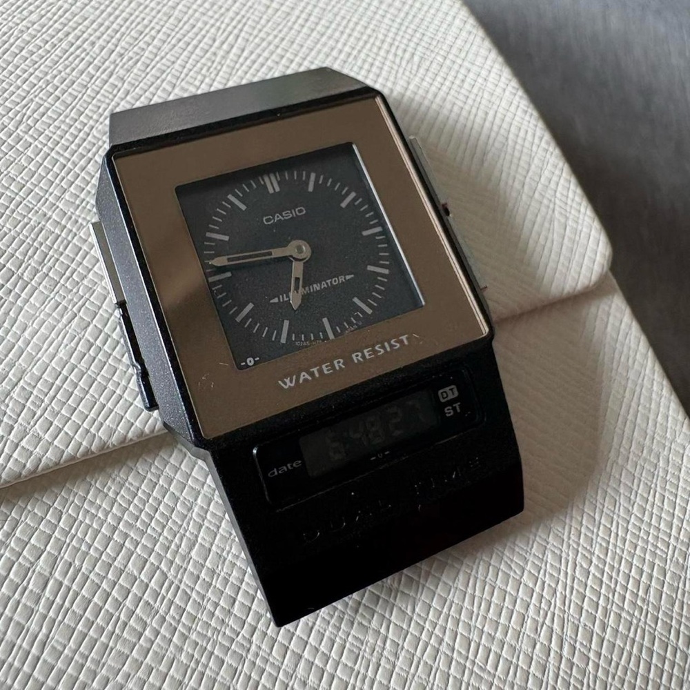 CASIO PELA FS-01 2321 Film Watch VTG 90s Ana-Digi Quartz Mirror Watch No Strap